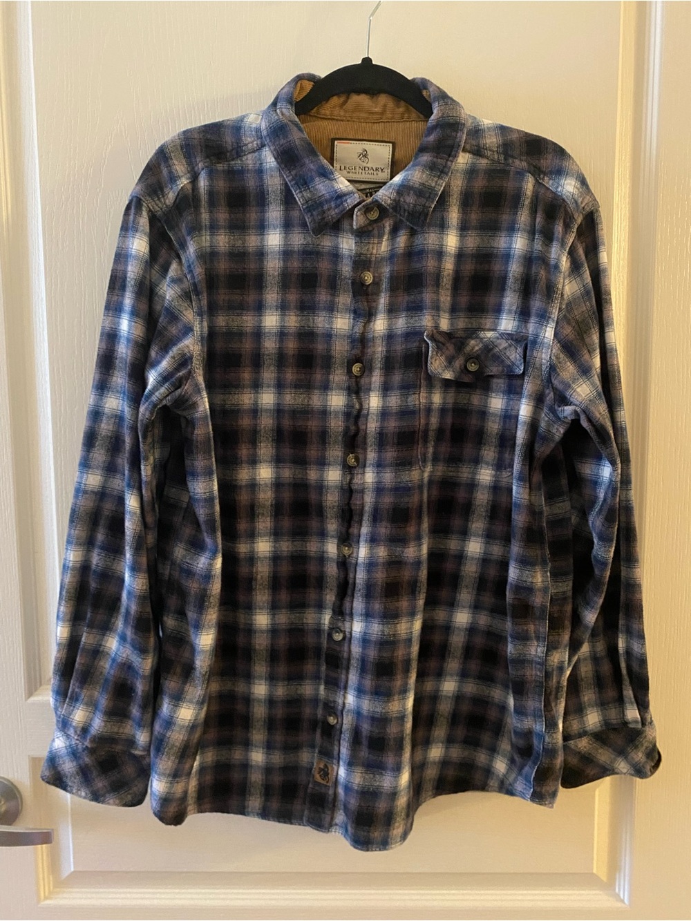 LEGENDARY WHITETAILS Buck Camp 100% Cotton Flannel Shirt in Blue Multi - XL